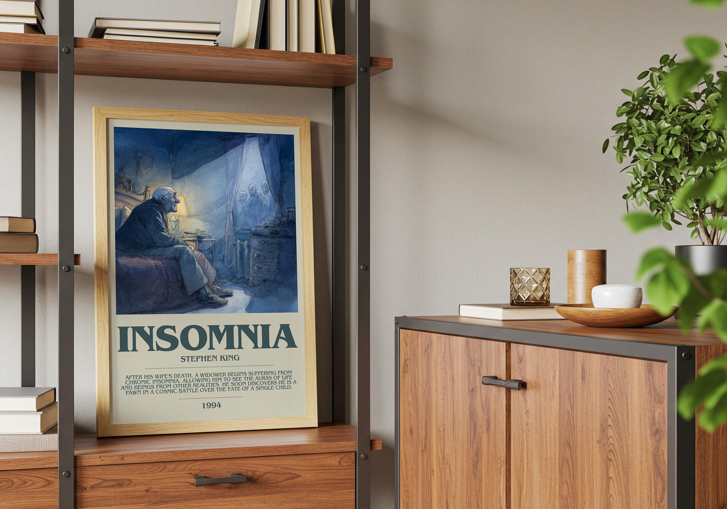 Insomnia by Stephen King | Descriptive Book Poster | Modern