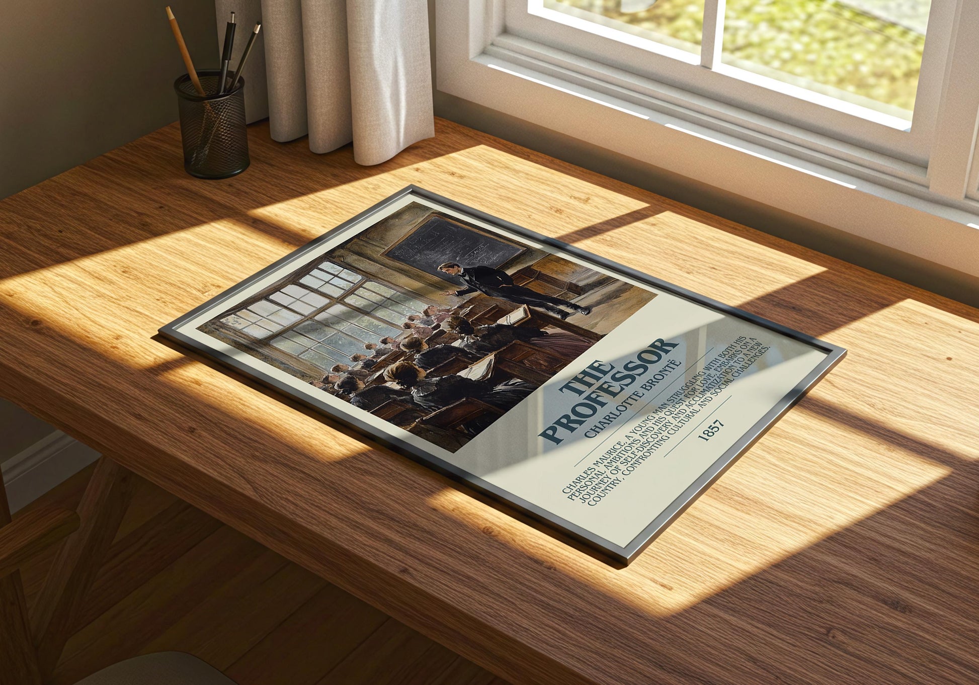 The Professor by Charlotte Bronte | Descriptive Book Poster | Modern