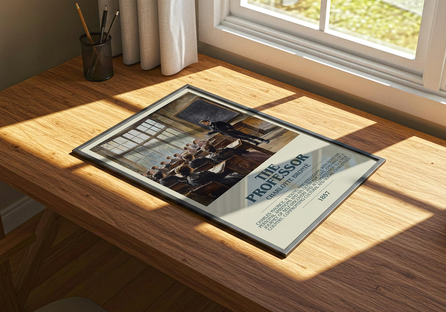The Professor by Charlotte Bronte | Descriptive Book Poster | Modern