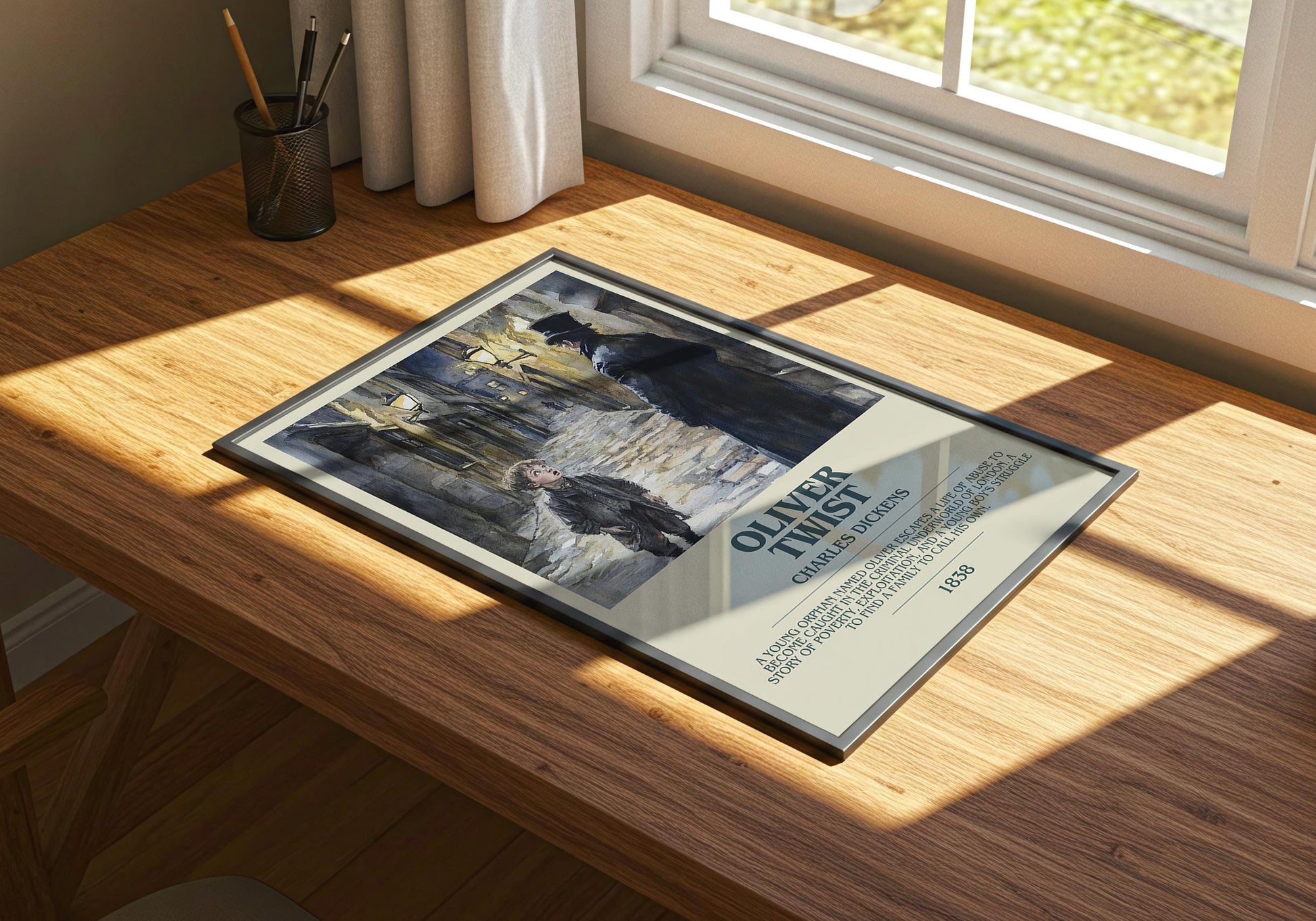 Oliver Twist by Charles Dickens | Descriptive Book Poster | Modern