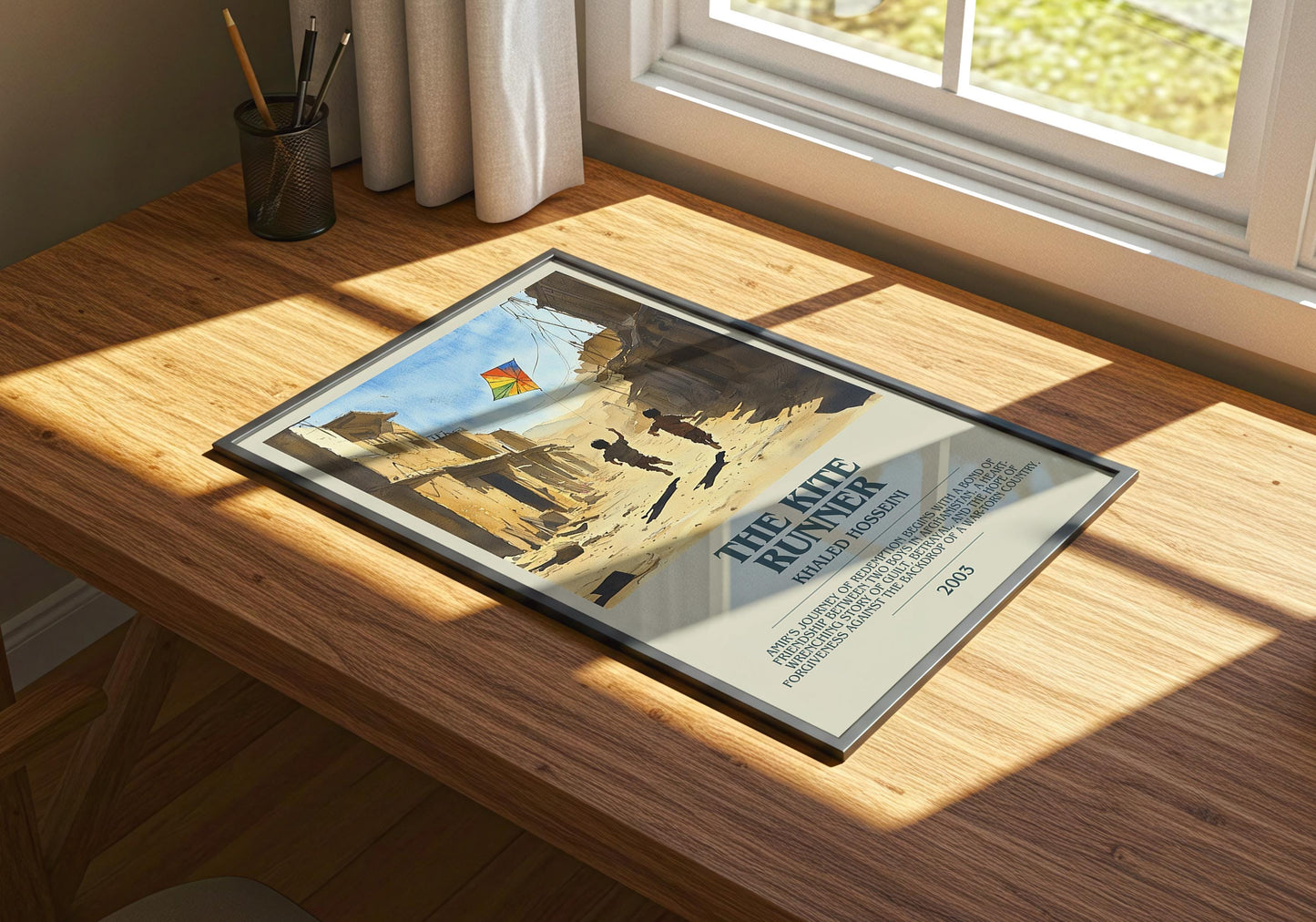 The Kite Runner by Khaled Hosseini | Descriptive Book Poster | Modern