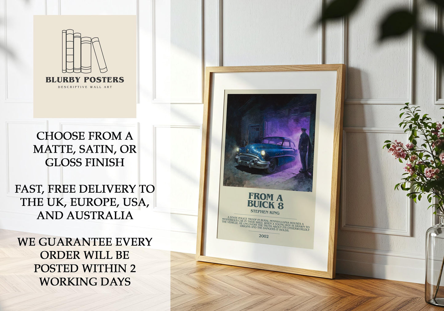 From a Buick 8 by Stephen King | Descriptive Book Poster | Modern