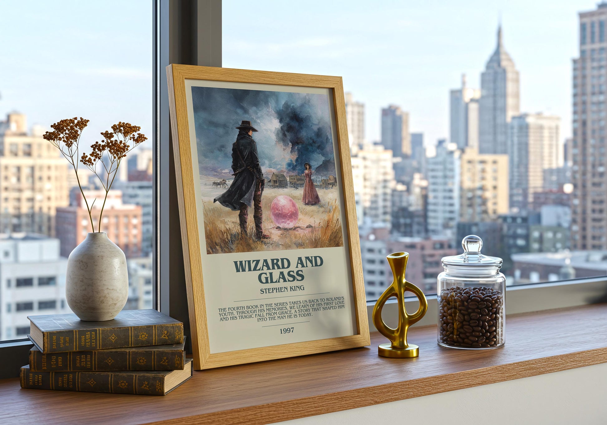 Wizard and Glass by Stephen King | Descriptive Book Poster | Modern