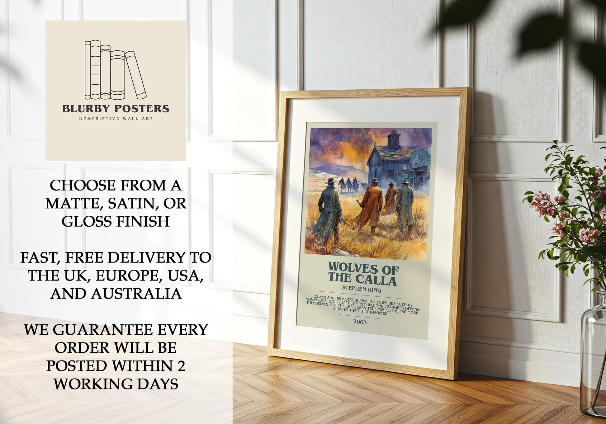 Wolves Of The Calla by Stephen King | Descriptive Book Poster | Modern