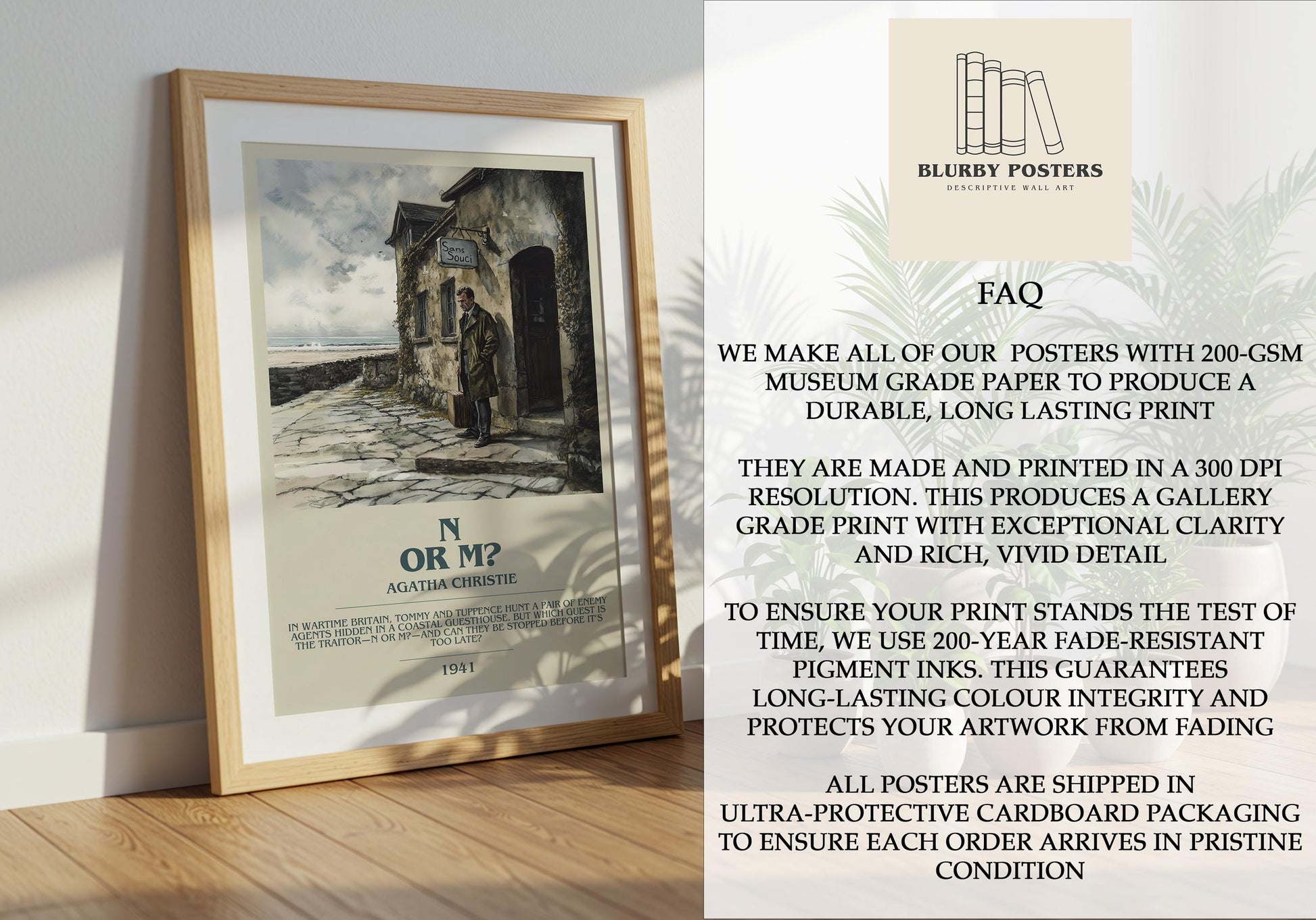 N or M? by Agatha Christie | Descriptive Book Poster | Modern