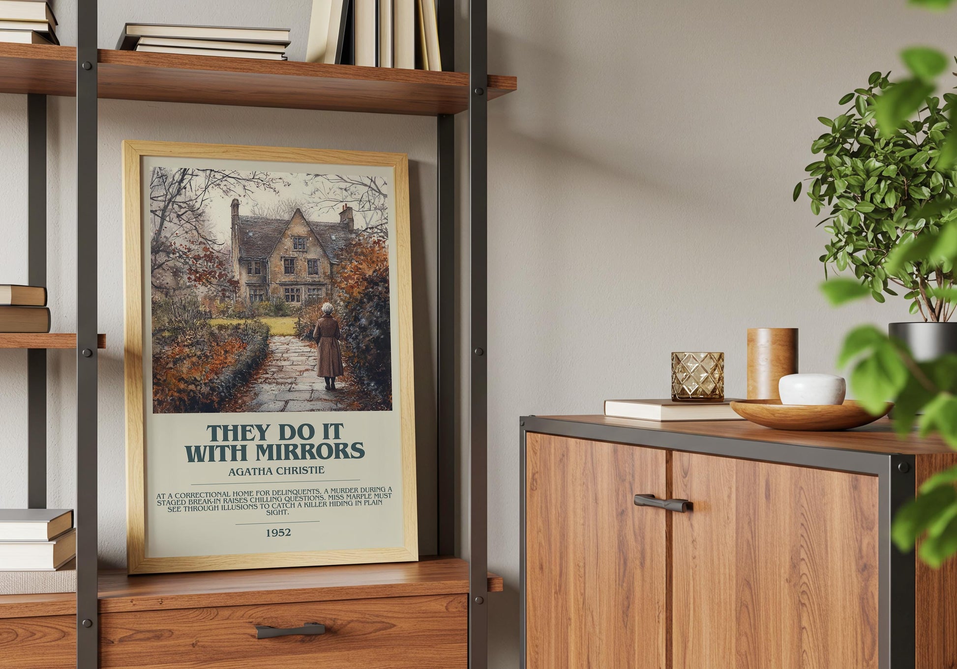 They Do It With Mirrors by Agatha Christie | Descriptive Book Poster | Modern