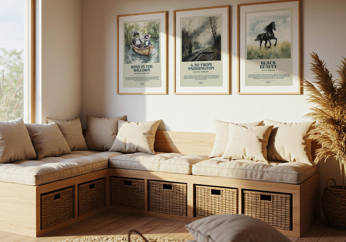 4.50 From Paddington by Agatha Christie Descriptive Poster Print. Free Delivery Wall Art Author & Blurb Book Artwork Novel Gift