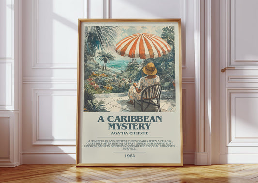 A Caribbean Mystery by Agatha Christie | Descriptive Book Poster | Modern