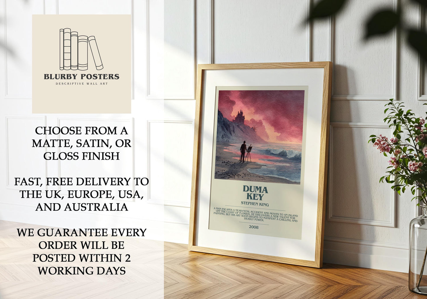 Duma Key by Stephen King | Descriptive Book Poster | Modern