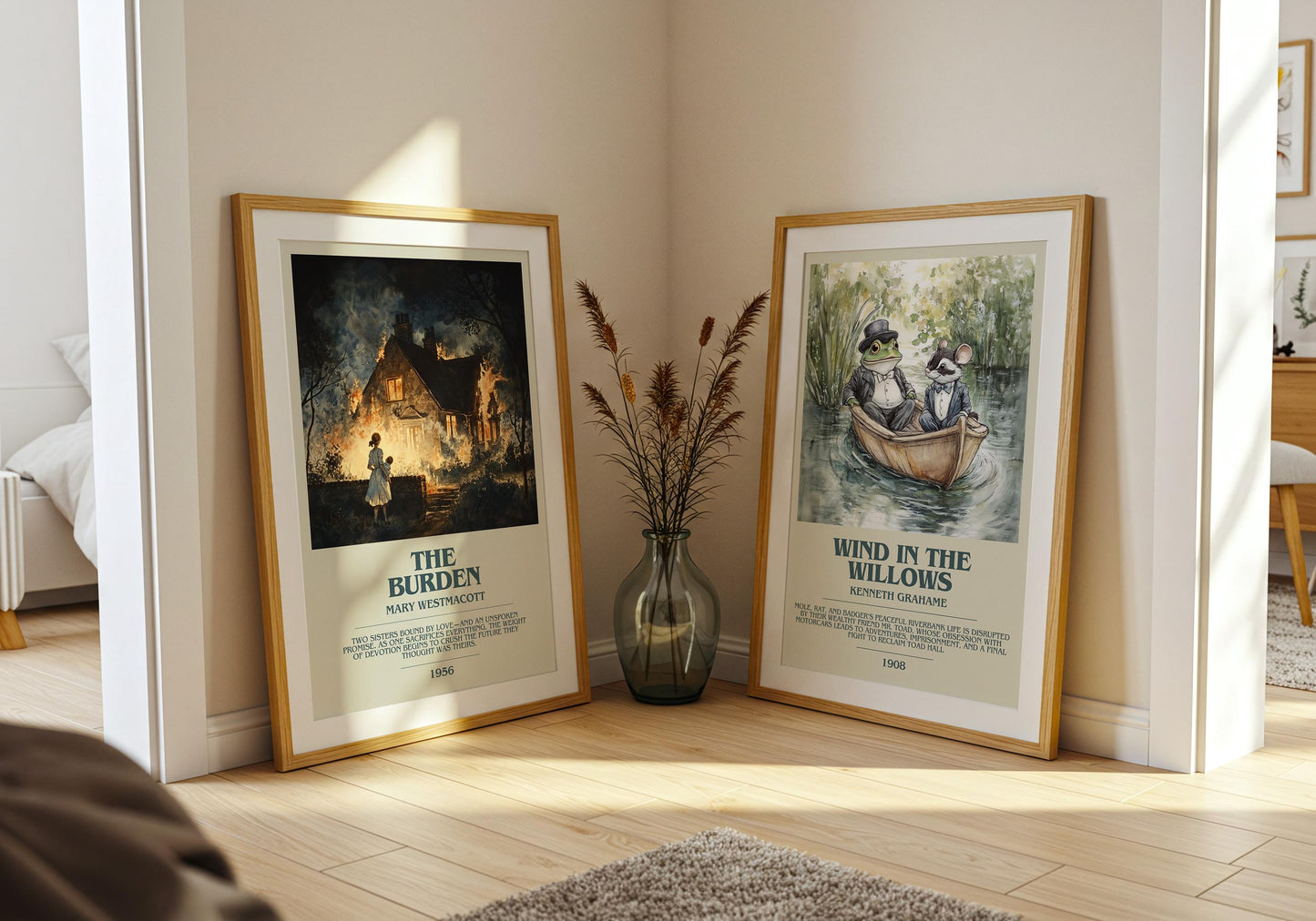 The Burden by Mary Westmacott Descriptive Poster Print. Free Delivery Wall Art Author & Blurb Book Artwork Novel