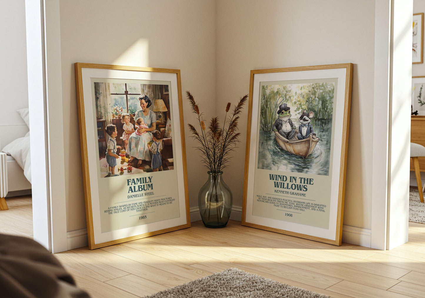 Family Album by Danielle Steel Descriptive Poster Print. Free Delivery Wall Art Author & Blurb Book Artwork Novel