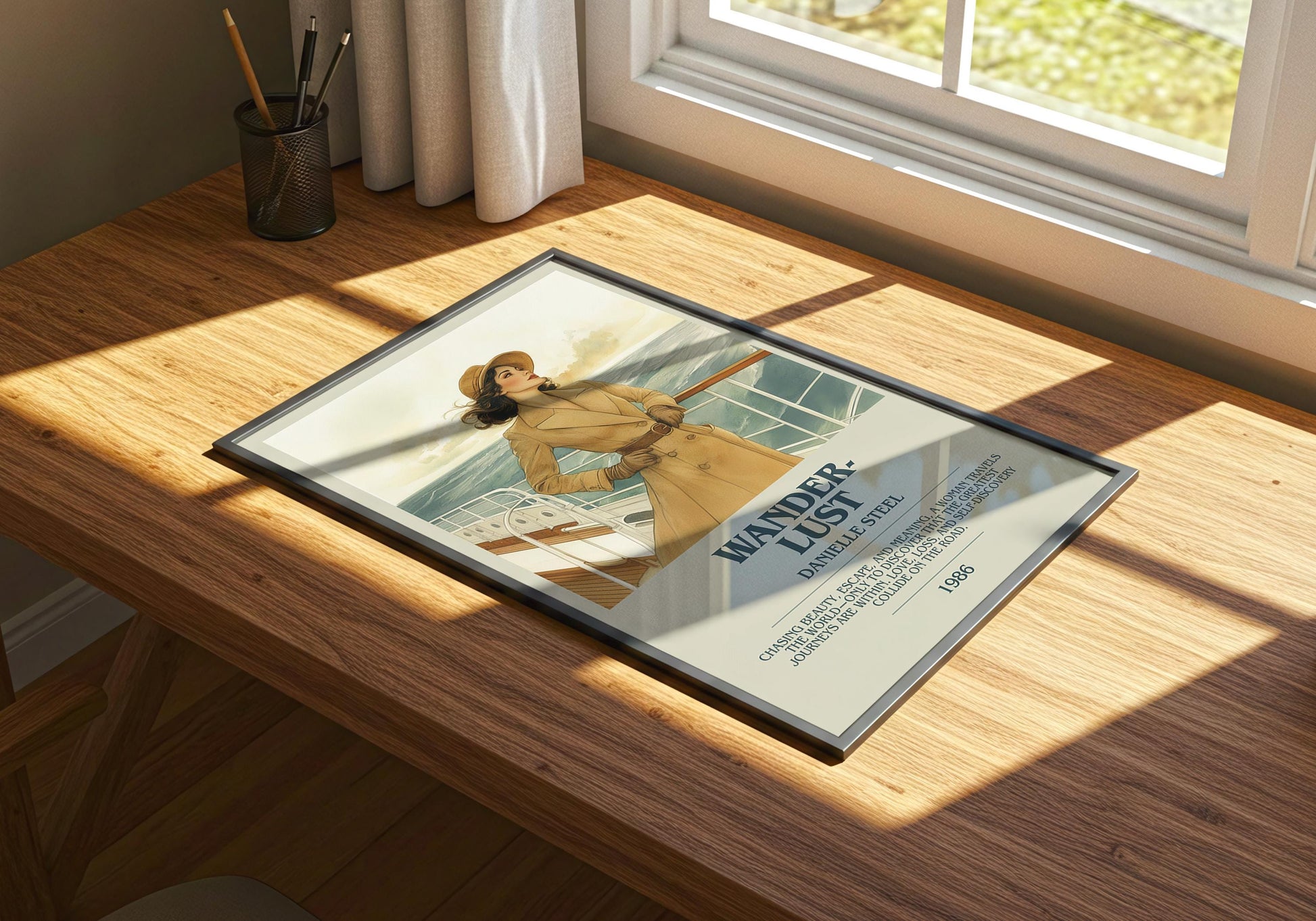 Wanderlust by Danielle Steel | Descriptive Book Poster | Modern