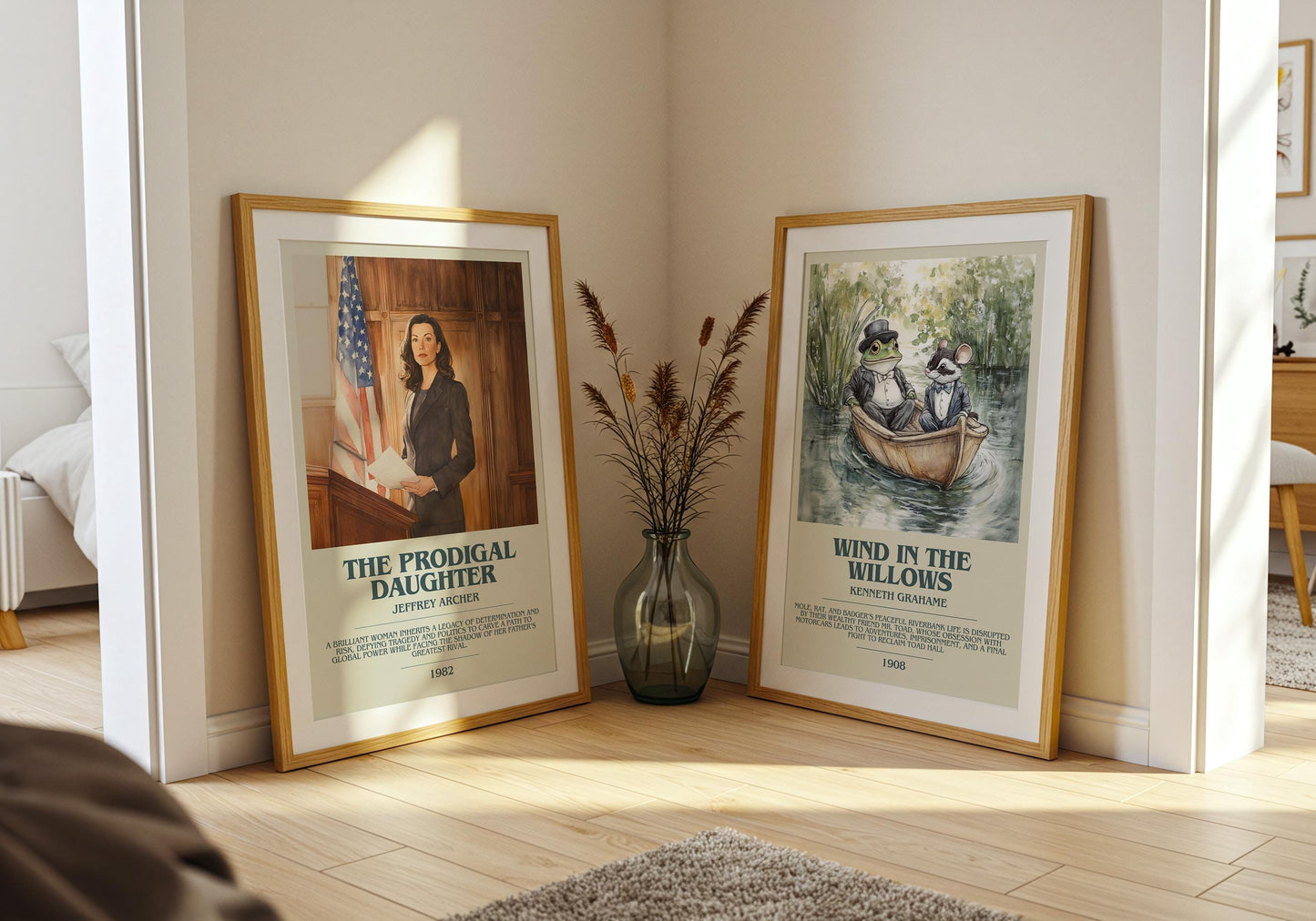 The Prodigal Daughter by Jeffrey Archer Descriptive Poster Print. Free Delivery Wall Art Author & Blurb Book Artwork Novel