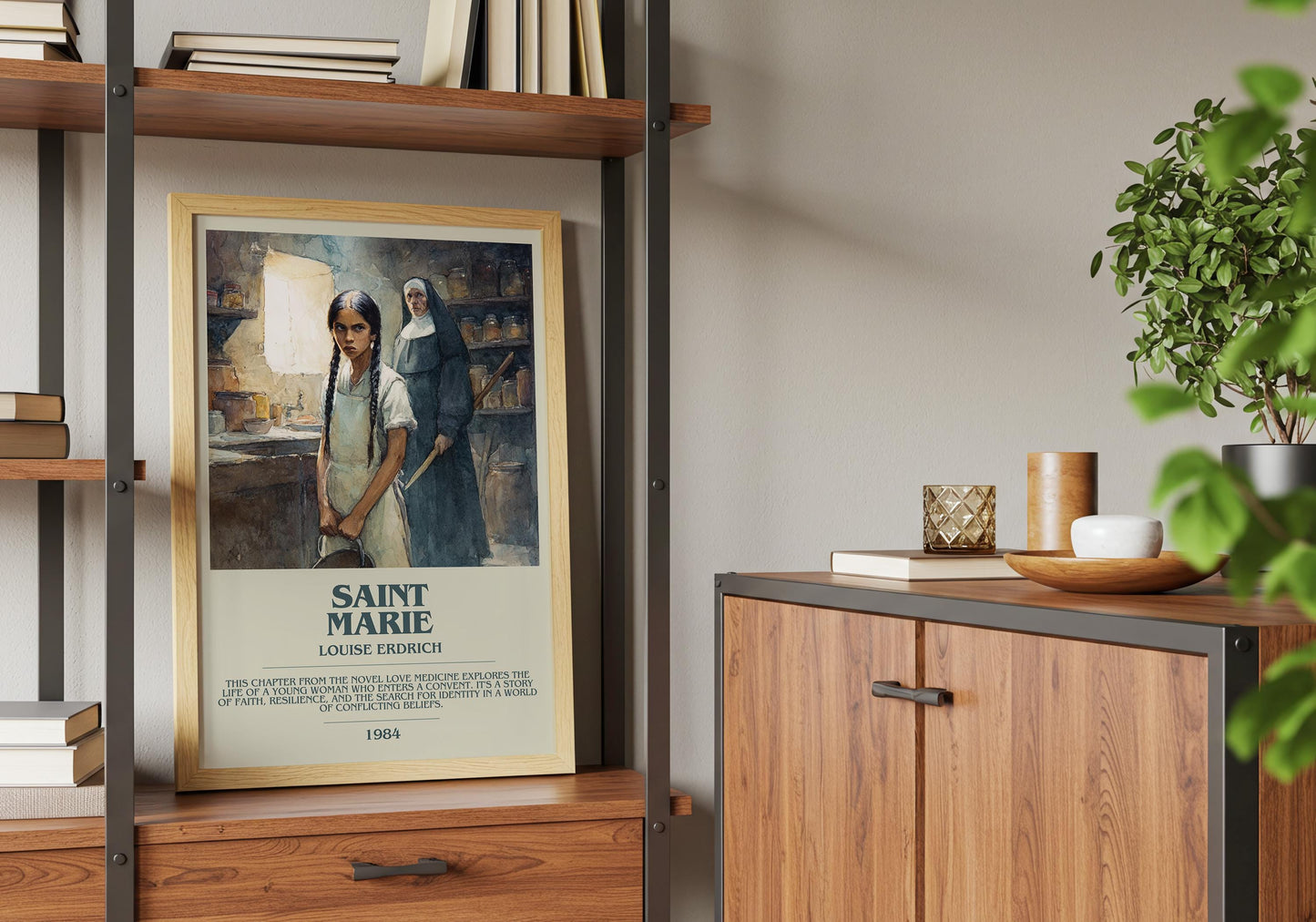 Saint Marie by Louise Erdrich | Descriptive Book Poster | Modern