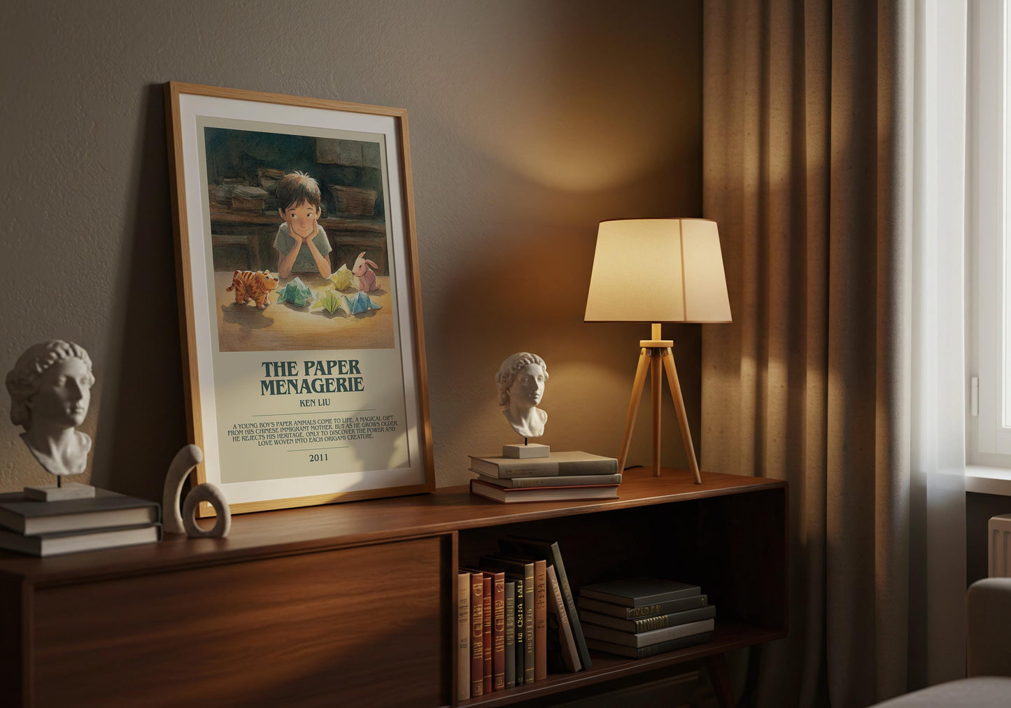 The Paper Menagerie by Ken Liu | Descriptive Book Poster | Modern