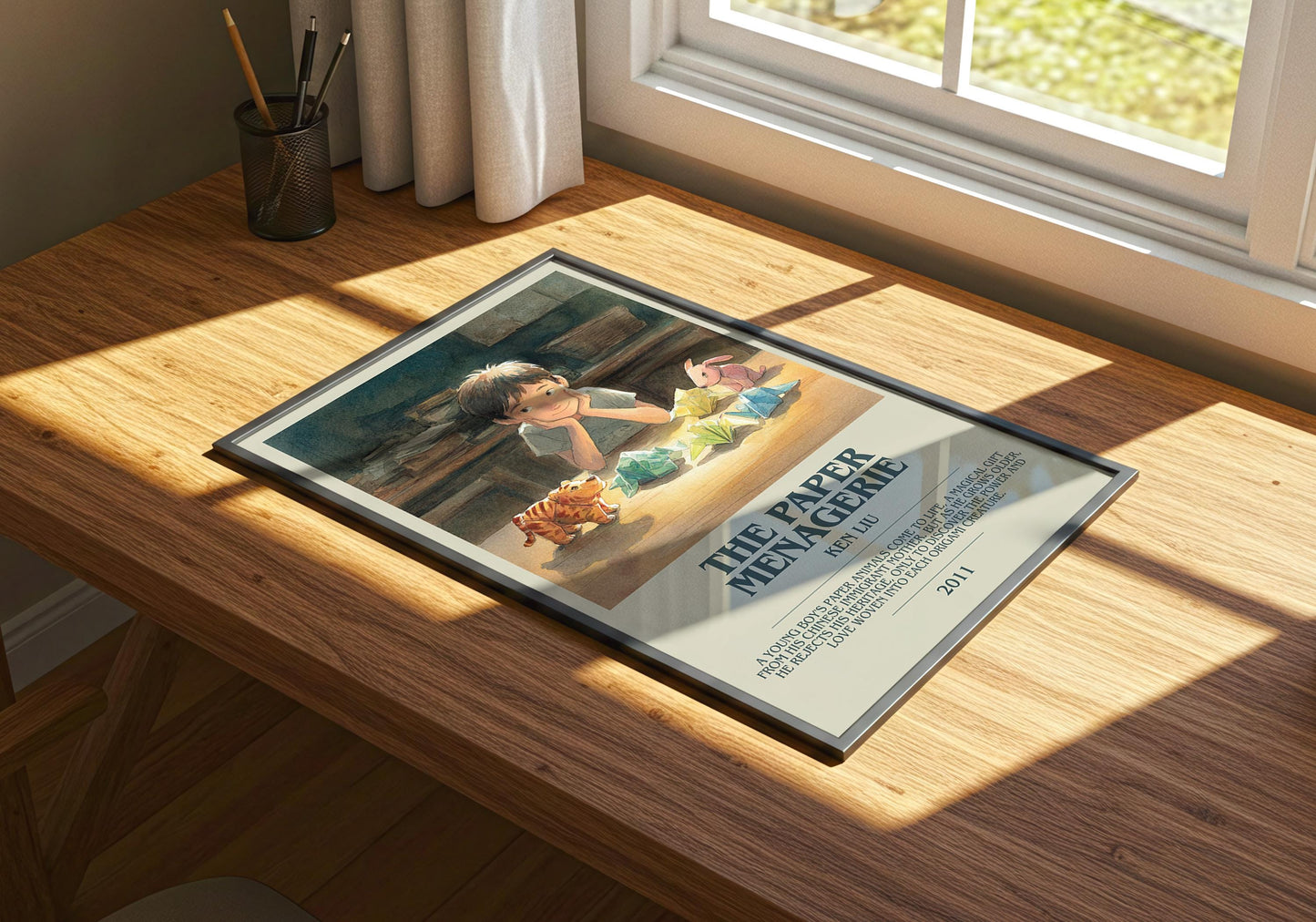 The Paper Menagerie by Ken Liu | Descriptive Book Poster | Modern