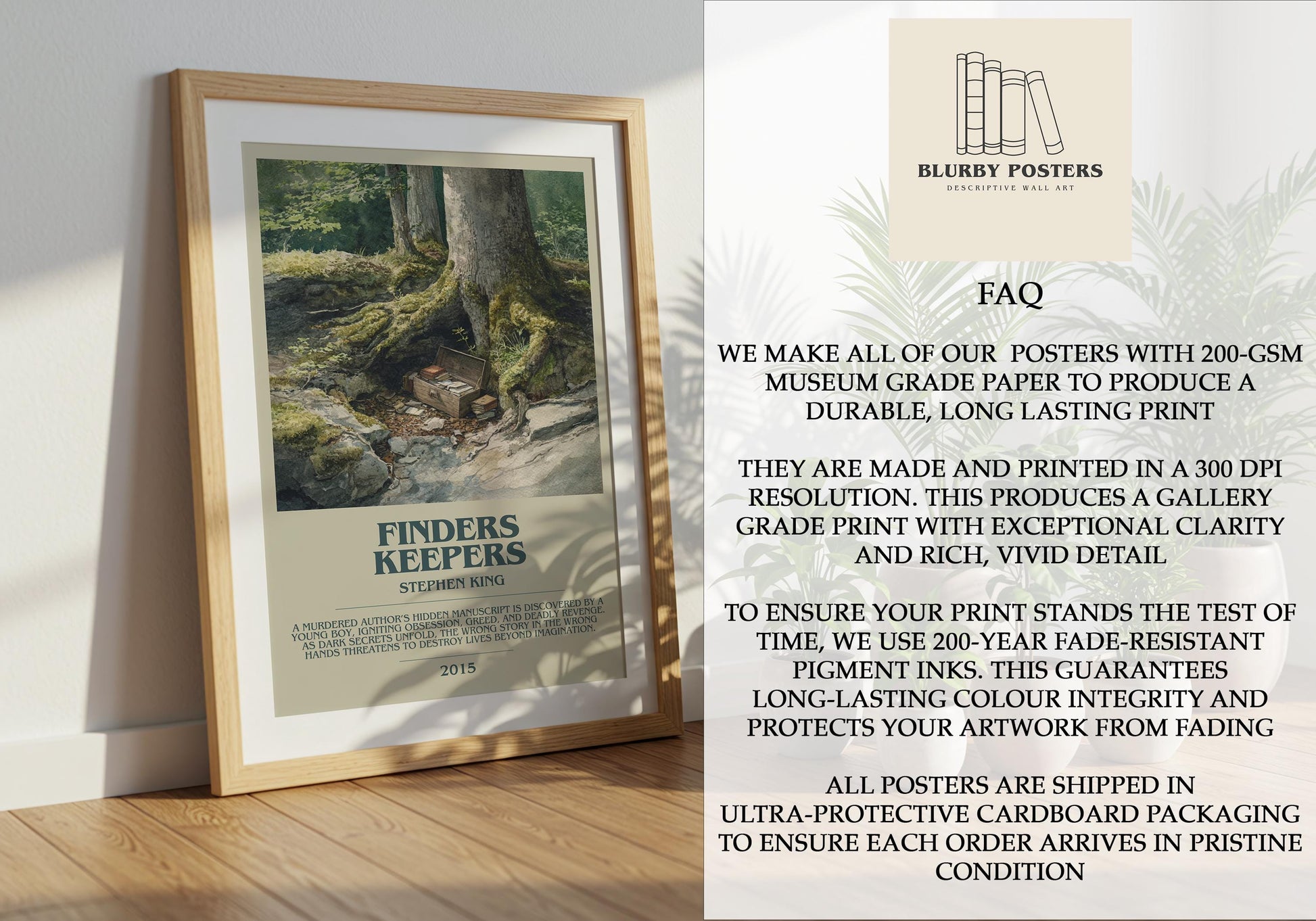 Finders Keepers by Stephen King | Descriptive Book Poster | Modern