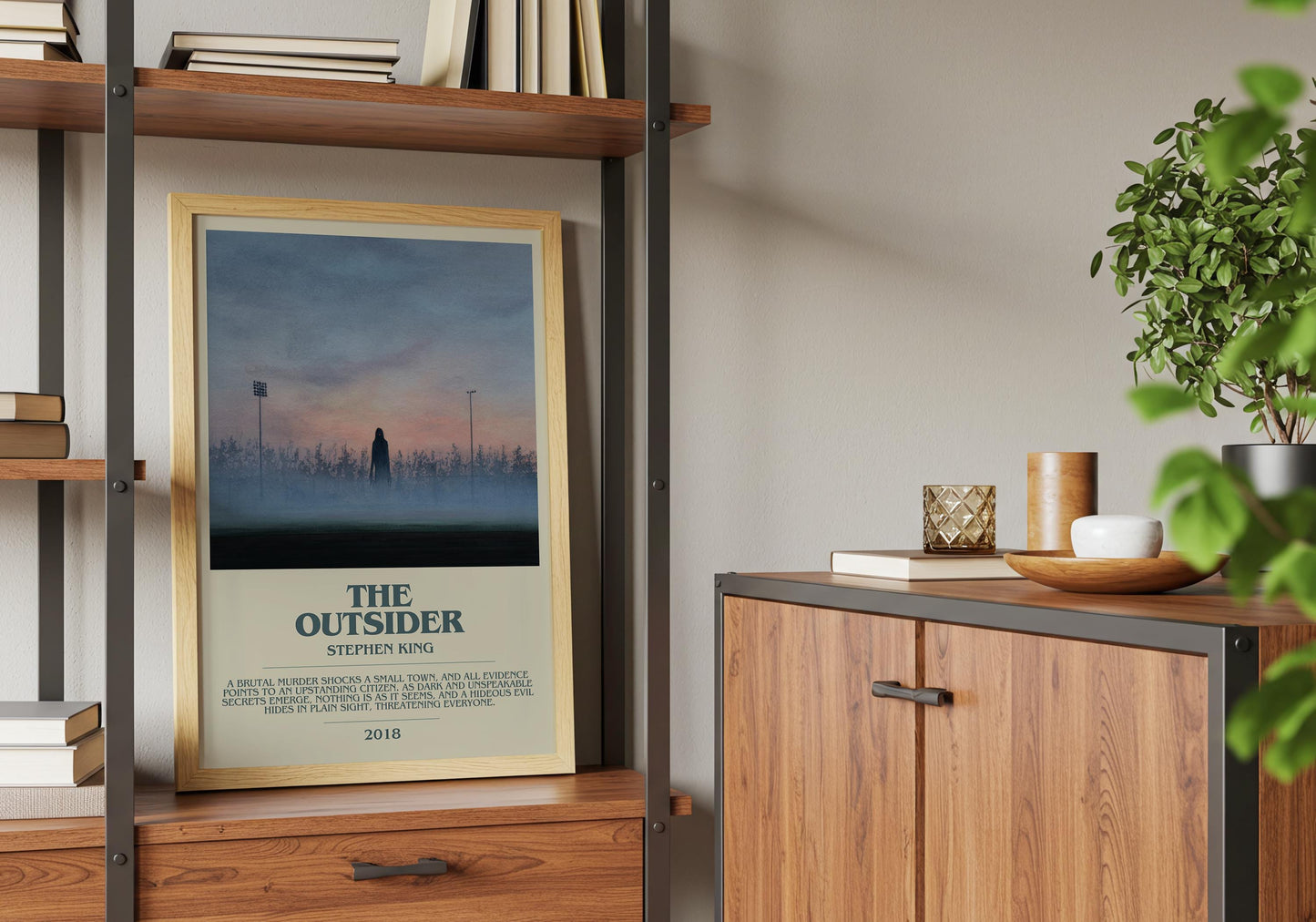The Outsider by Stephen King | Descriptive Book Poster | Modern