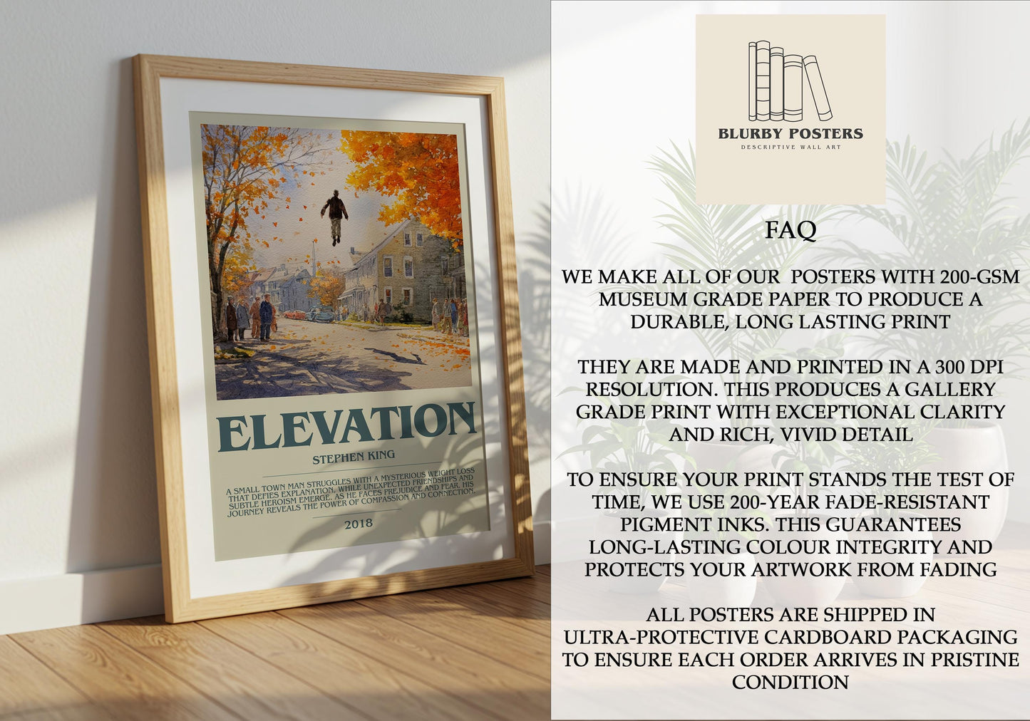 Elevation by Stephen King | Descriptive Book Poster | Modern