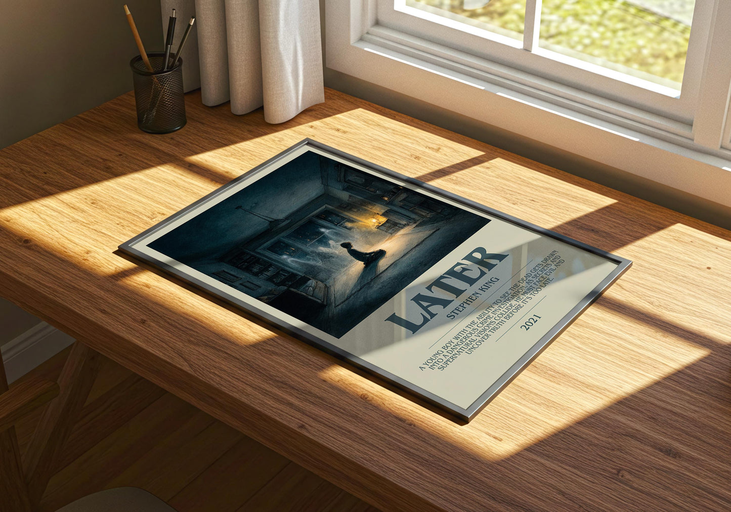 Later by Stephen King | Descriptive Book Poster | Modern