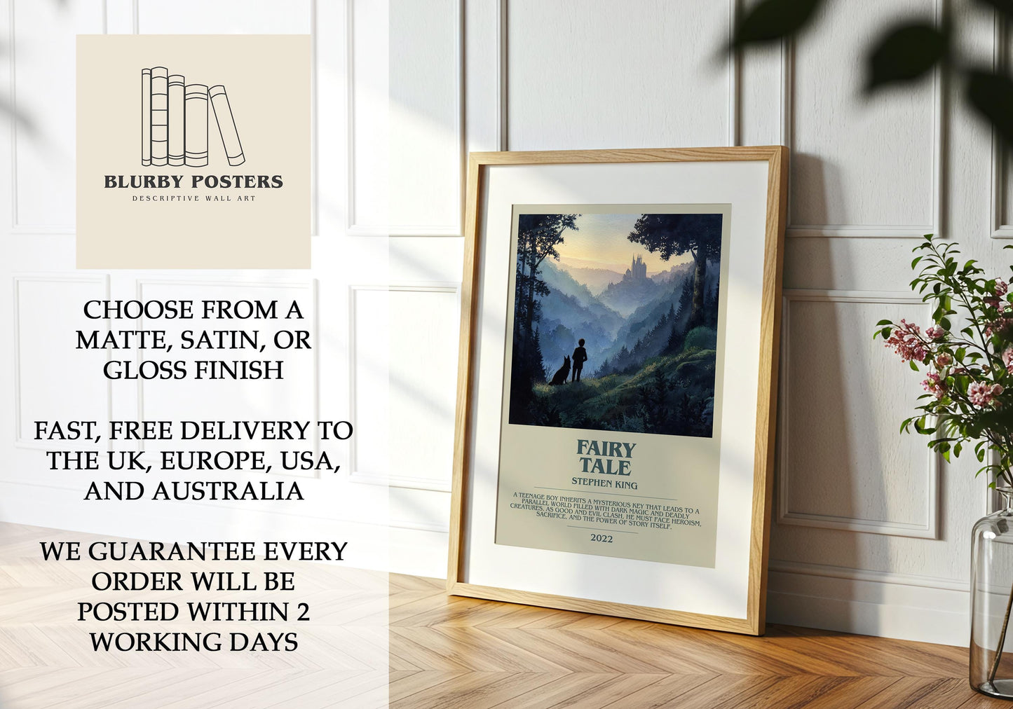 Fairy Tale by Stephen King | Descriptive Book Poster | Modern