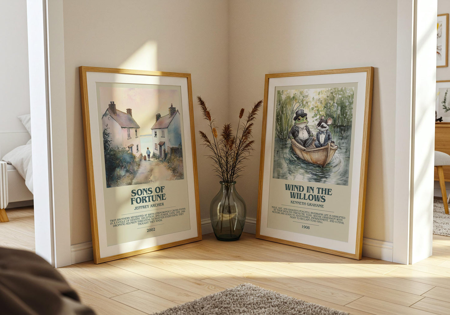 Sons Of Fortune by Jeffrey Archer Descriptive Poster Print. Free Delivery Wall Art Author & Blurb Book Artwork Novel