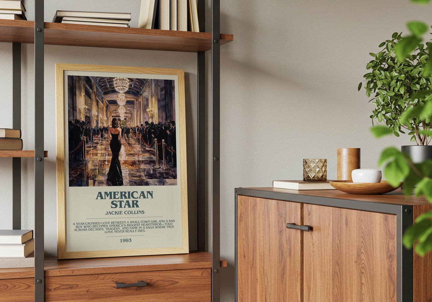 American Star by Jackie Collins | Descriptive Book Poster | Modern