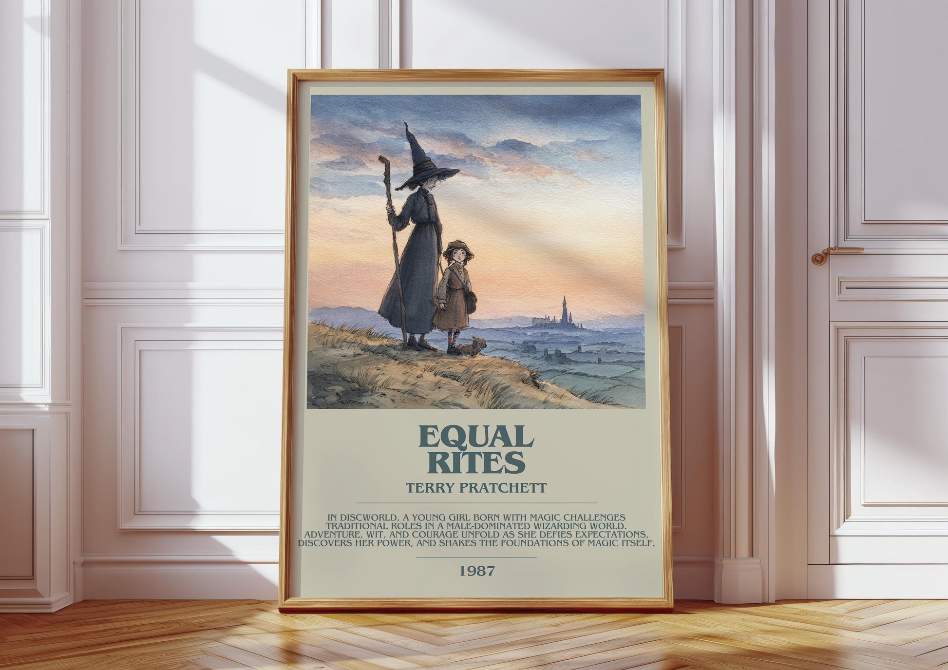 Equal Rites by Terry Pratchett | Descriptive Book Poster | Modern