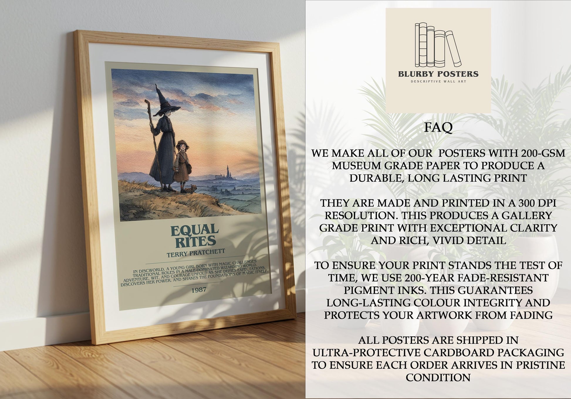 Equal Rites by Terry Pratchett | Descriptive Book Poster | Modern