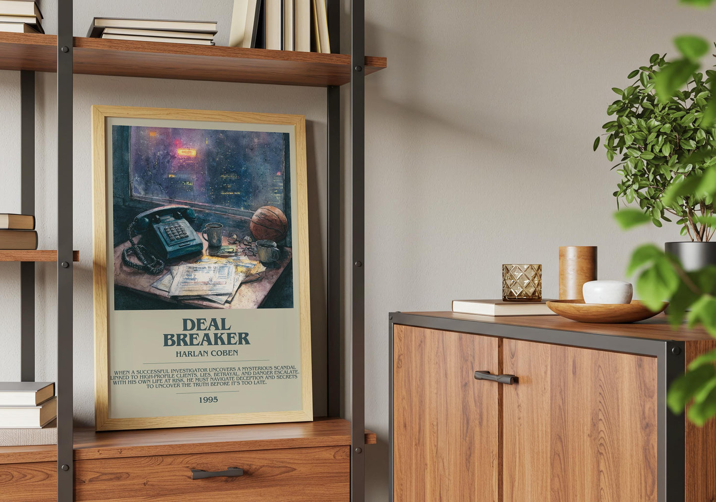 Deal Breaker by Harlan Coben | Descriptive Book Poster | Modern