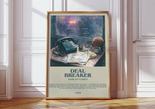 Deal Breaker by Harlan Coben | Descriptive Book Poster | Modern
