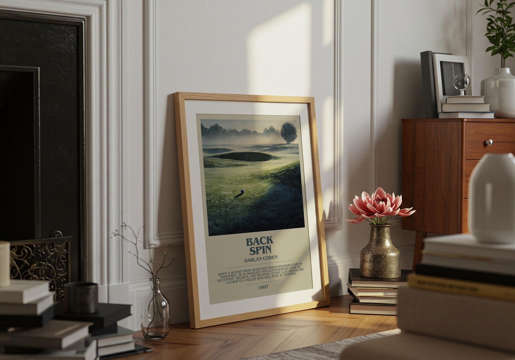 Back Spin by Harlan Coben | Descriptive Book Poster | Modern