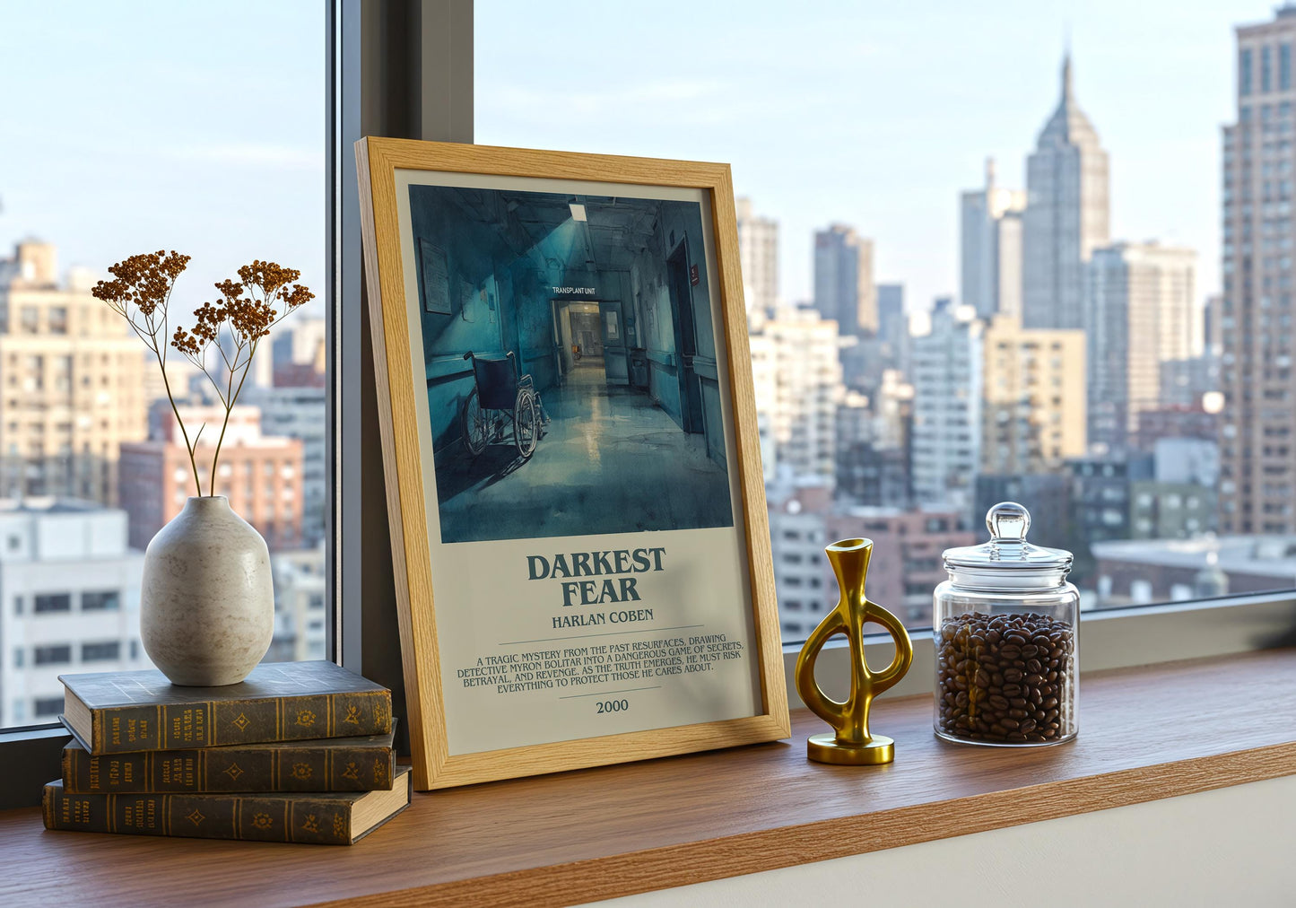 Darkest Fear by Harlan Coben | Descriptive Book Poster | Modern