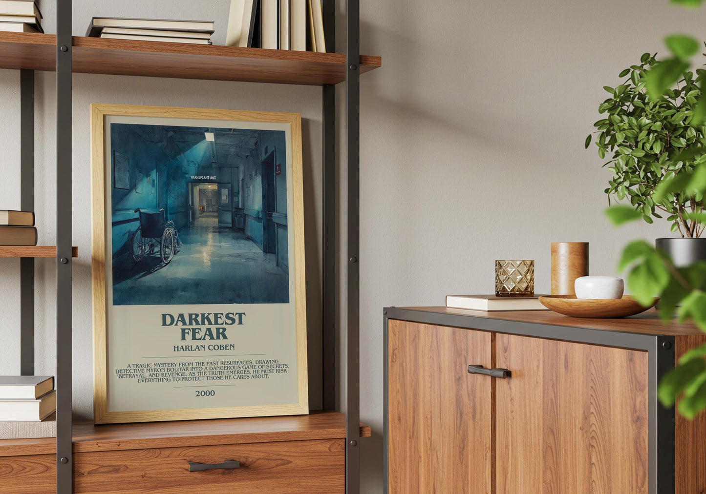 Darkest Fear by Harlan Coben | Descriptive Book Poster | Modern