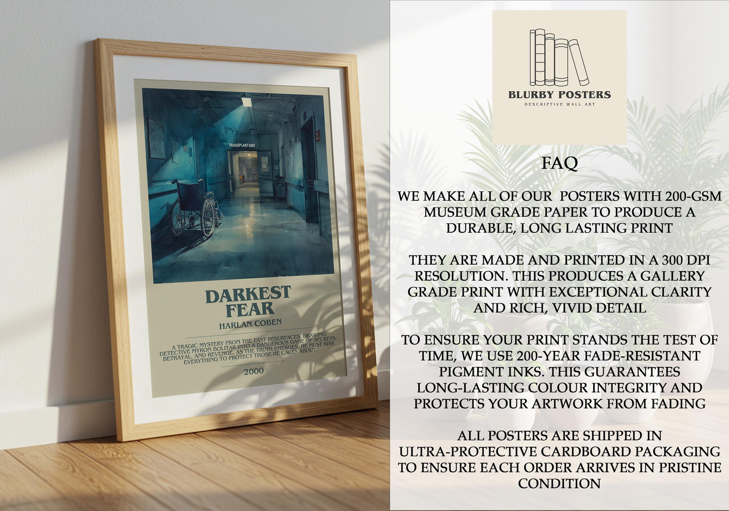 Darkest Fear by Harlan Coben | Descriptive Book Poster | Modern