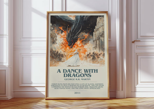 A Dance With Dragons by George R.R. Martin | Descriptive Book Poster | Modern