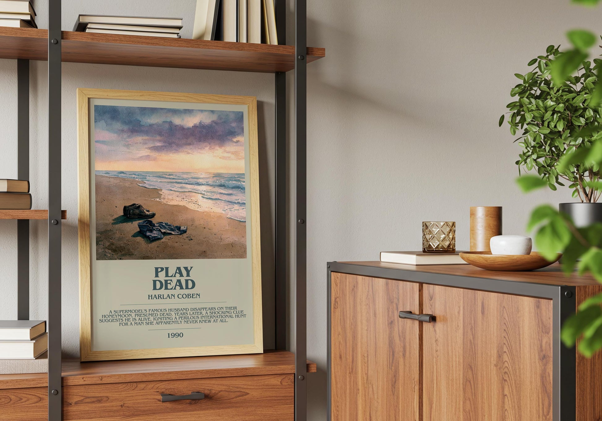 Play Dead by Harlan Coben | Descriptive Book Poster | Modern