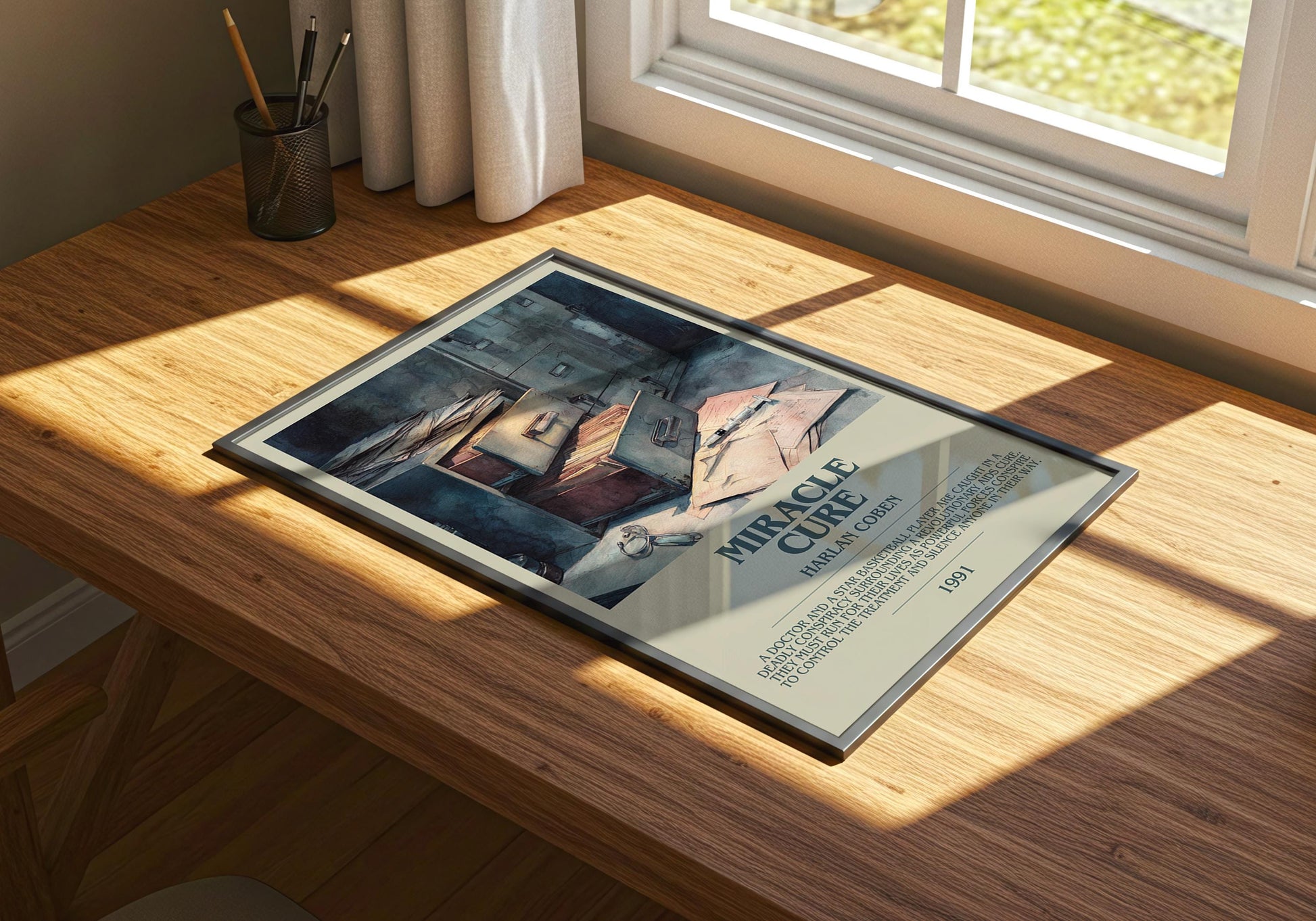 Miracle Cure by Harlan Coben | Descriptive Book Poster | Modern