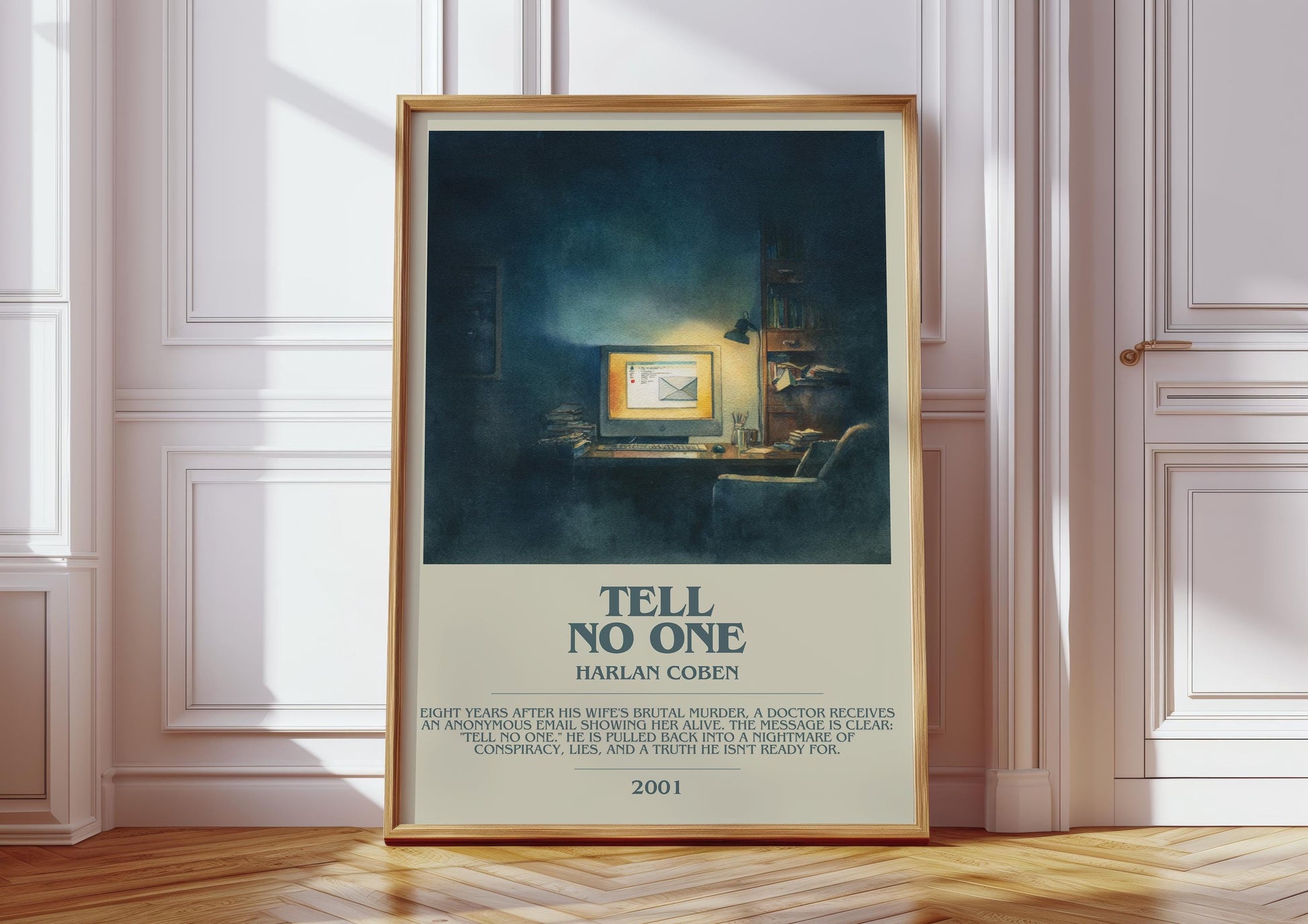 Tell No One by Harlan Coben | Descriptive Book Poster | Modern