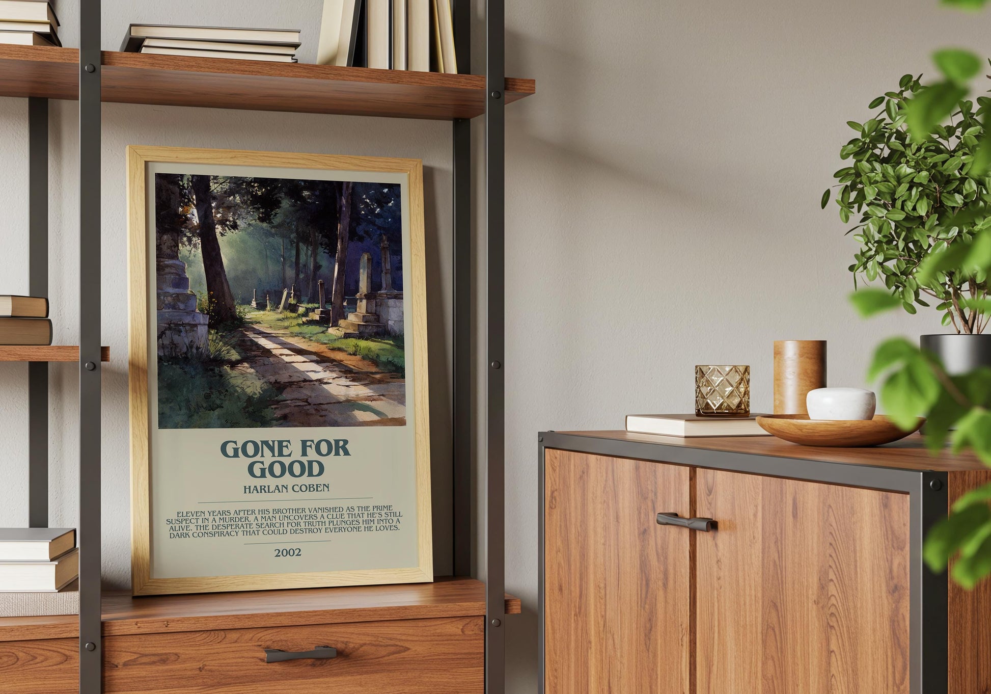 Gone For Good by Harlan Coben | Descriptive Book Poster | Modern