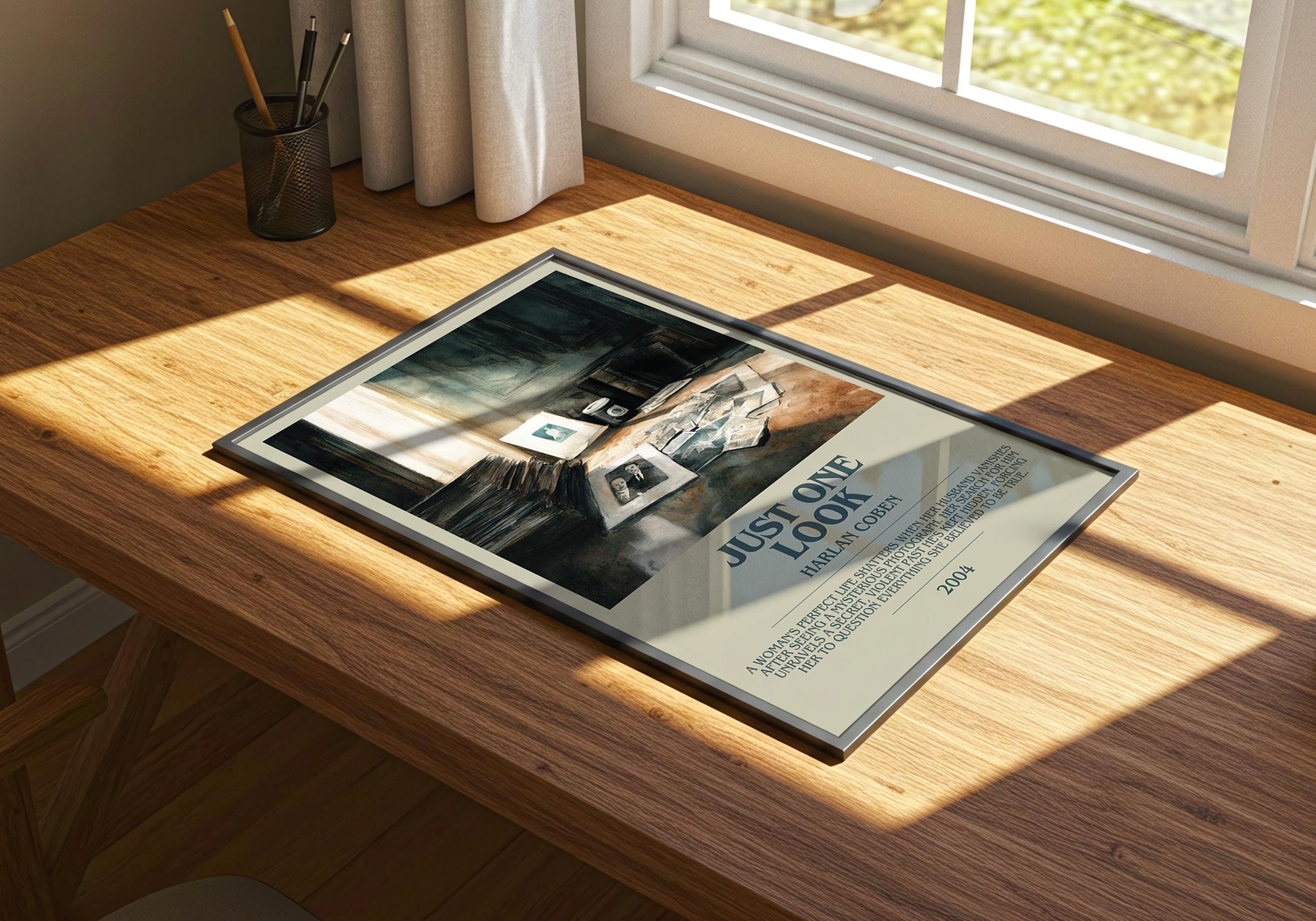 Just One Look by Harlan Coben | Descriptive Book Poster | Modern