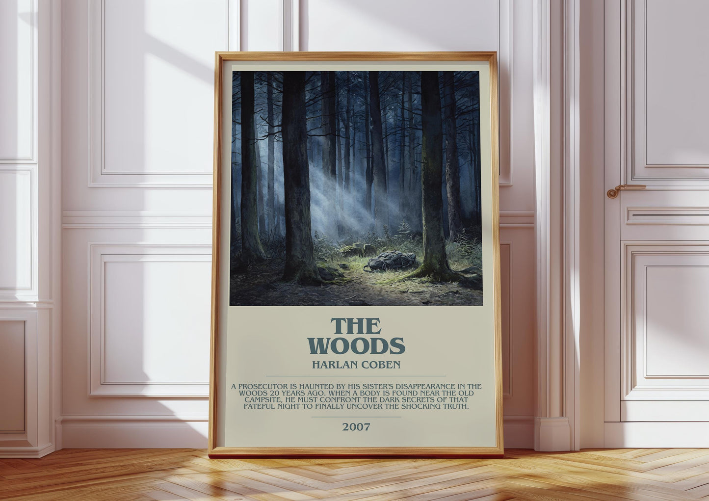 The Woods by Harlan Coben | Descriptive Book Poster | Modern