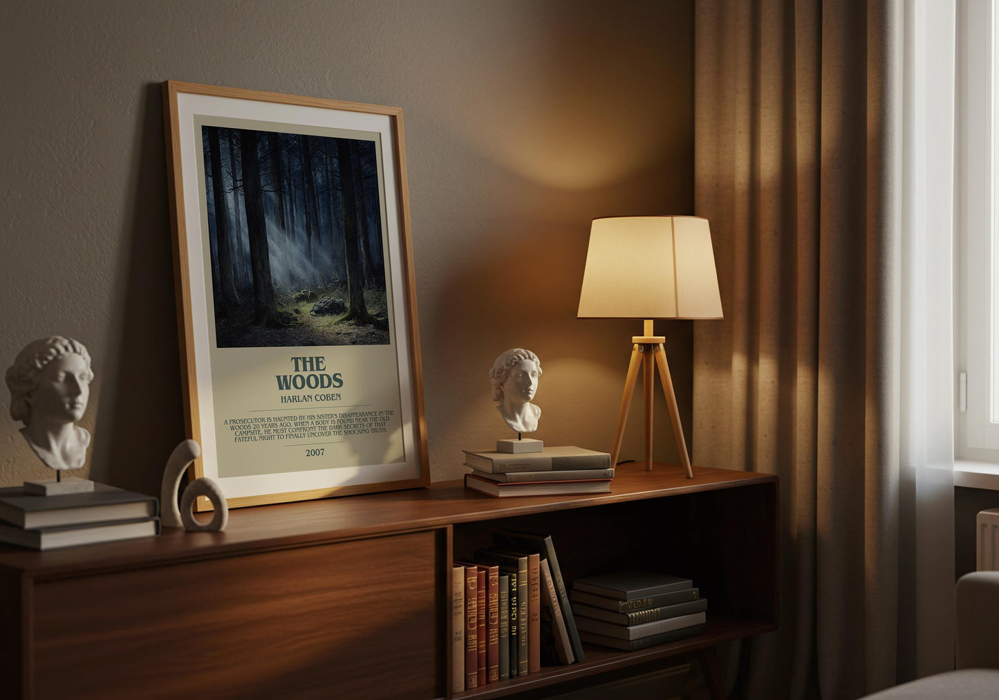 The Woods by Harlan Coben | Descriptive Book Poster | Modern