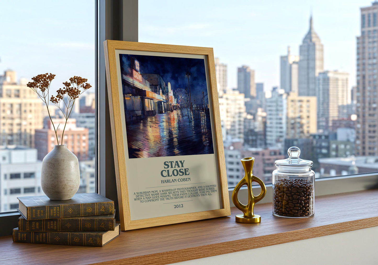 Stay Close by Harlan Coben | Descriptive Book Poster | Modern