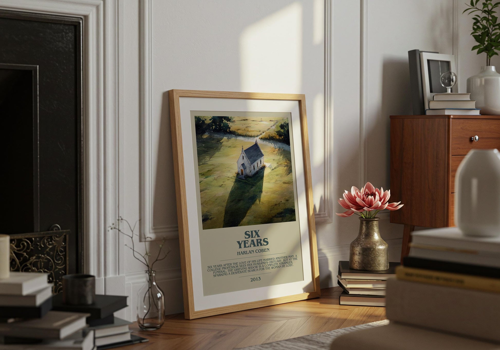 Six Years by Harlan Coben | Descriptive Book Poster | Modern