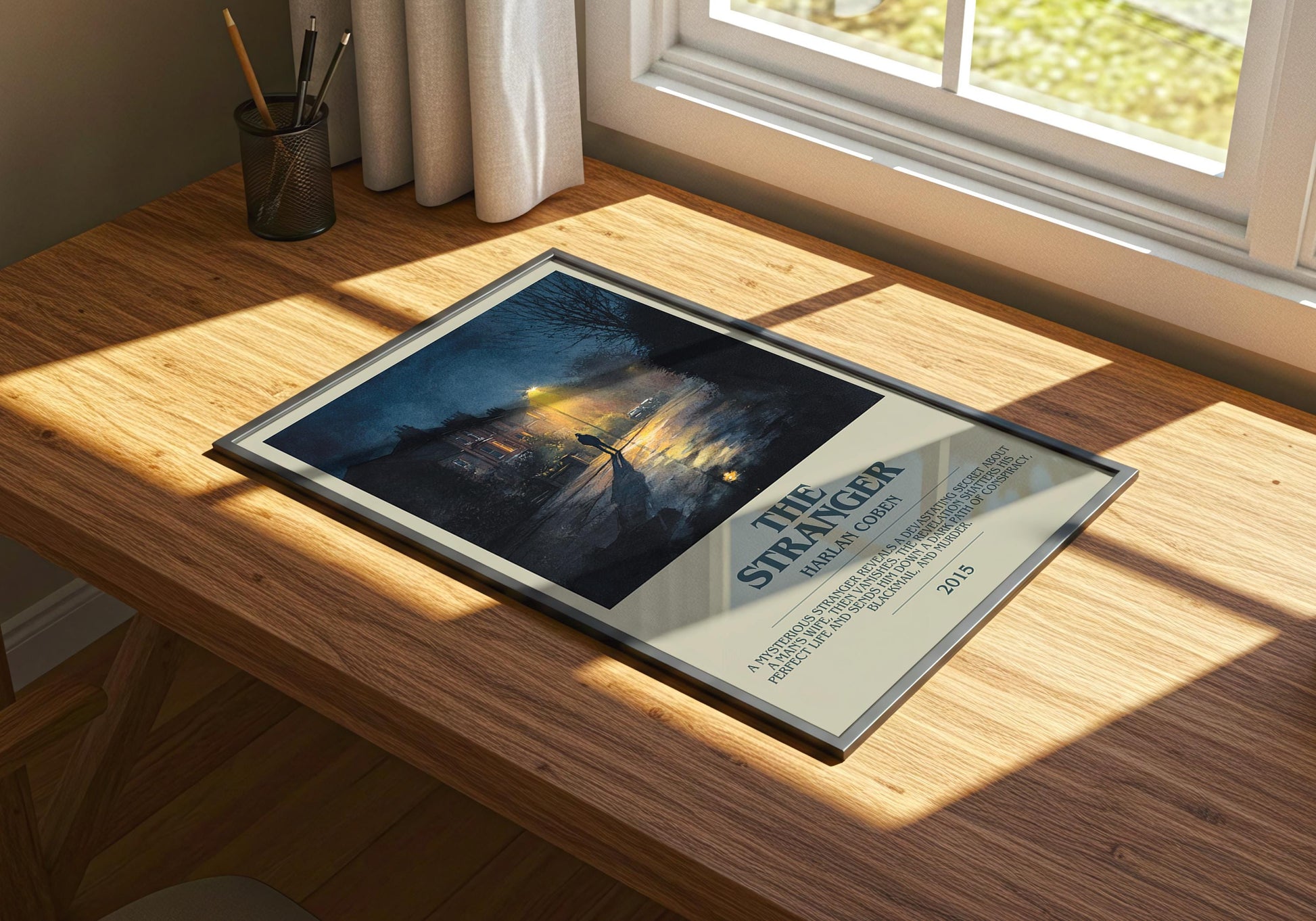 The Stranger by Harlan Coben | Descriptive Book Poster | Modern