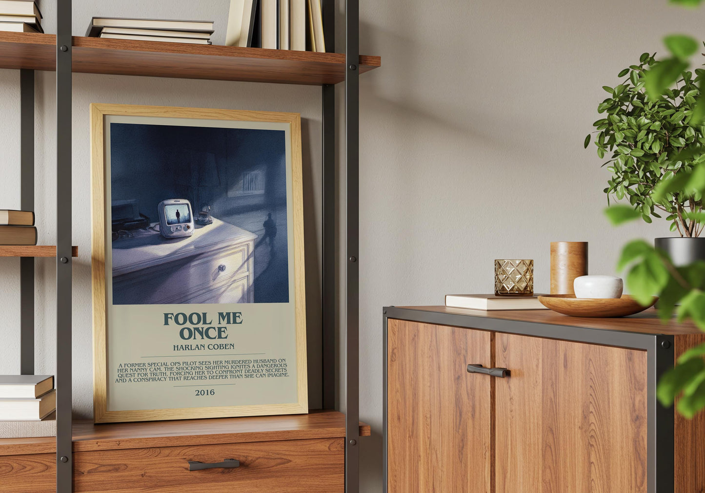 Fool Me Once by Harlan Coben | Descriptive Book Poster | Modern