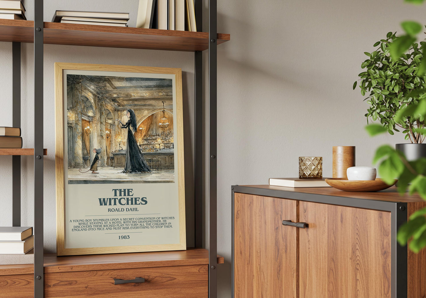 The Witches by Roald Dahl | Descriptive Book Poster | Modern