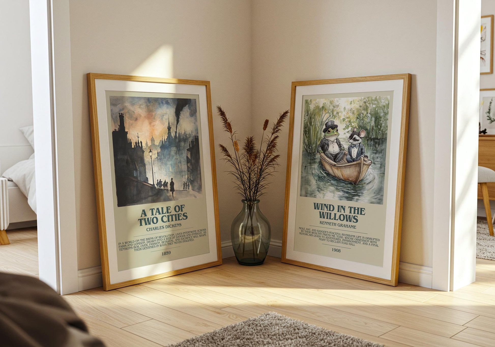 A Tale Of Two Cities by Charles Dickens | Descriptive Book Poster | Modern