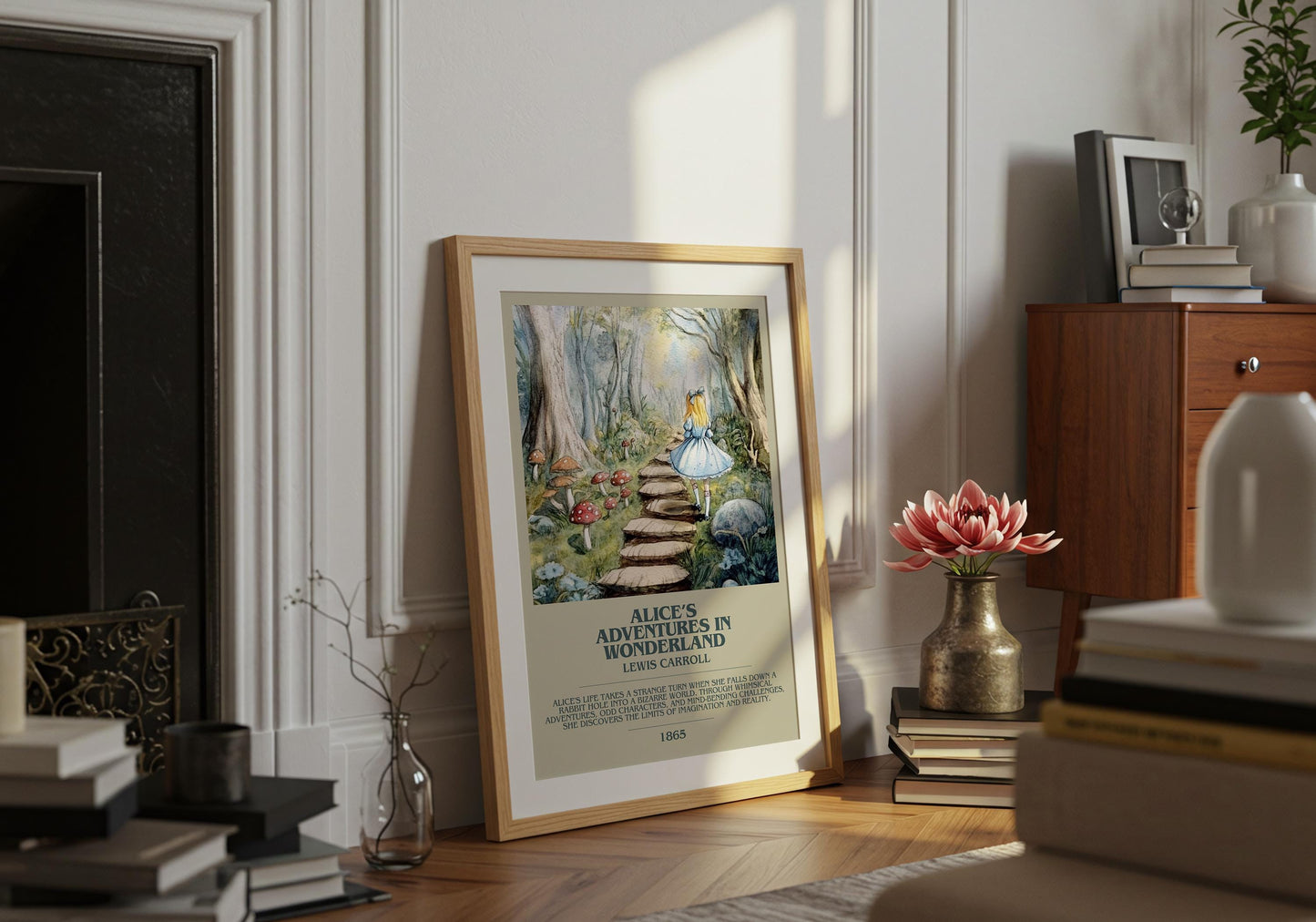 Alice's Adventures In Wonderland by Lewis Carroll | Descriptive Book Poster | Modern